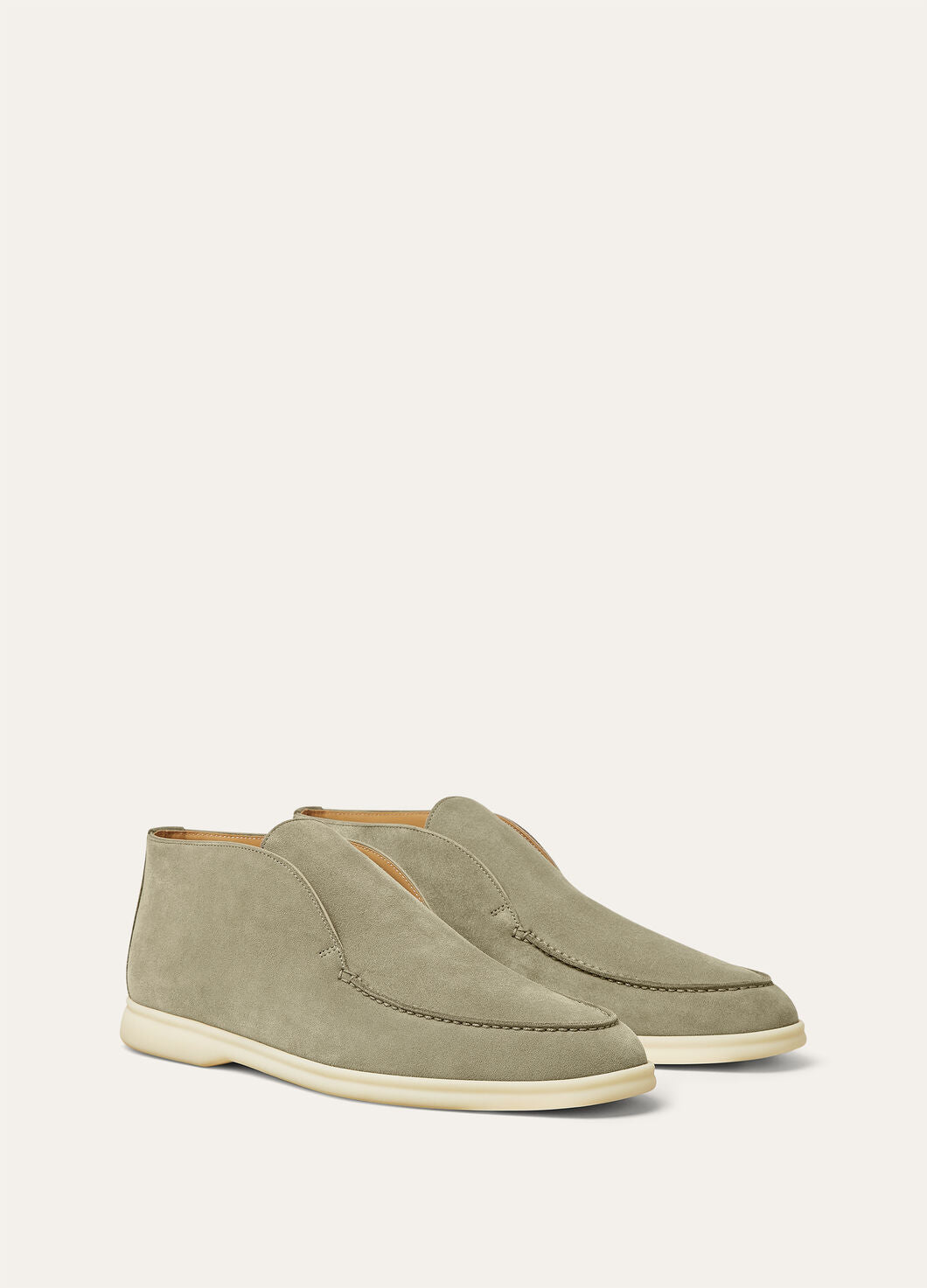 Open Walk Boots in Military Grey Suede