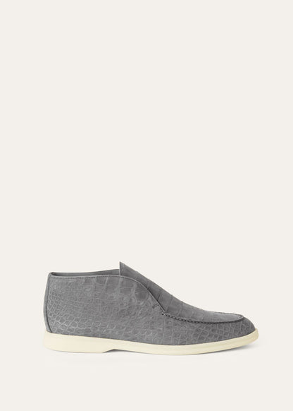 Open Walk Boots in Grey Leather