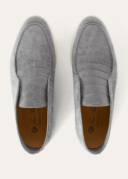 Open Walk Boots in Grey Leather