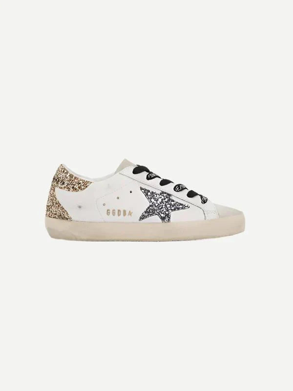 Super-Star with gold and gray glitter