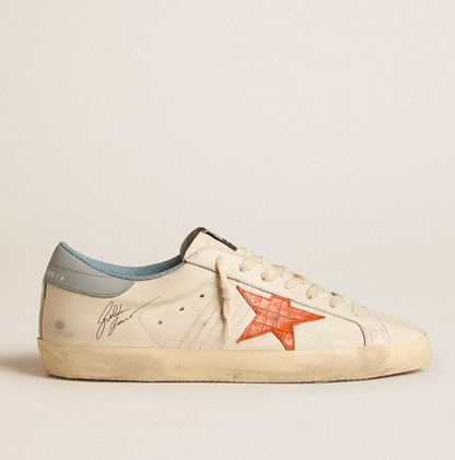 Super-Star Men with a crocodile print star and blue-silver reinforcement