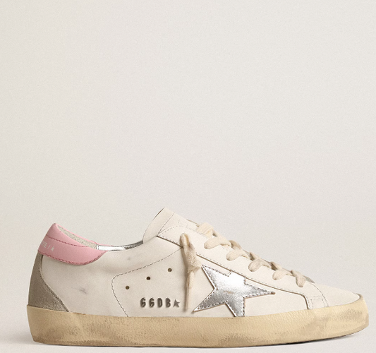 Super-Star Women with a silver leather star and pink reinforcement