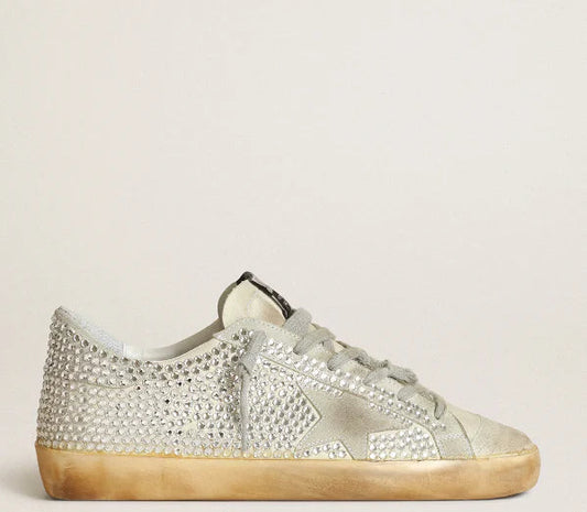 Super-Star Women in lived-in white nubuck and Swarovski crystals 37