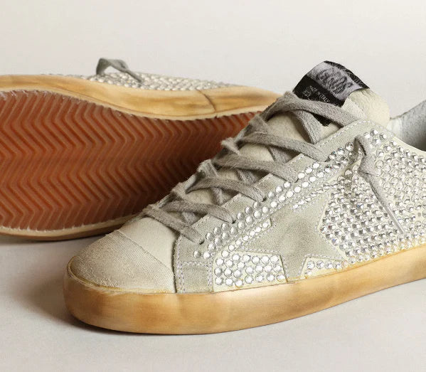 Super-Star Women in lived-in white nubuck and Swarovski crystals 37
