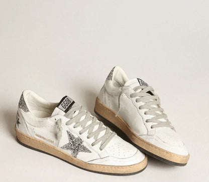 Ball Star Women in nappa with a white star and glitter heel tab