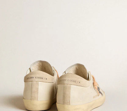 Super-Star LTD in leather with a beige suede star and Swarovski studs 37