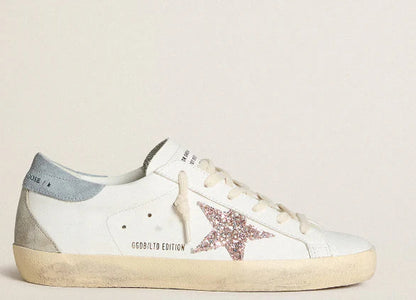 Super-Star LTD with multicolor glitter star and suede heel tab